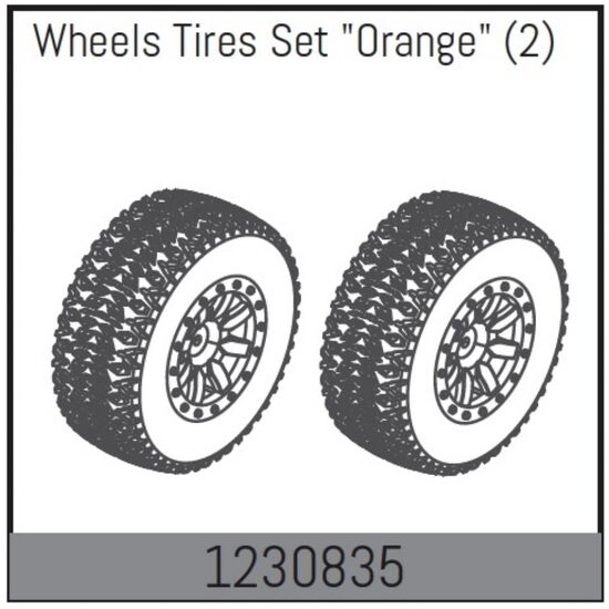 Jeu de roues 110x45mm - Orange (2)