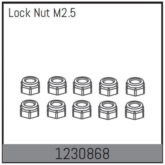 M2.5 Selbstsichernde Muttern (10)