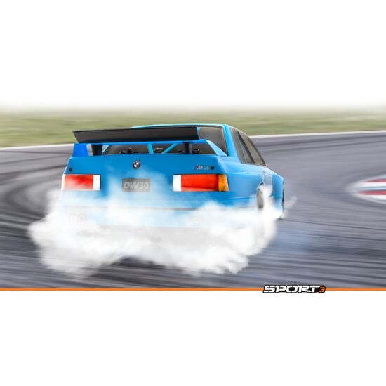 RS4 Sport 3 Drift BMW M3 E30 DriftWorks RTR (prête à rouler avec radio, batterie et chargeur), 6 image