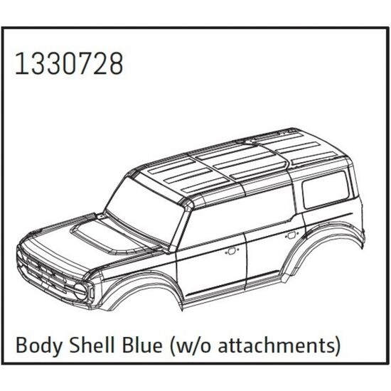 Body Shell blue (w/o attachments) - BronX