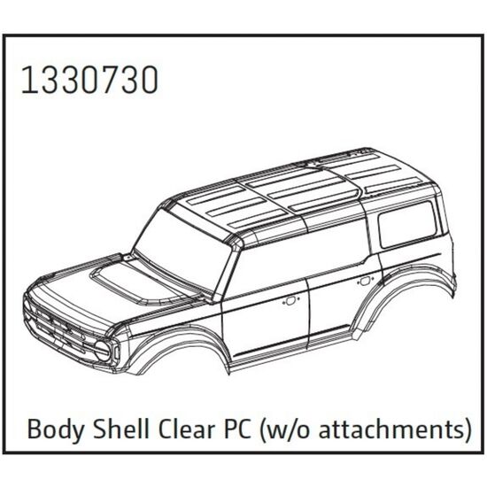 Body Shell transparent (w/o attachments) - BronX