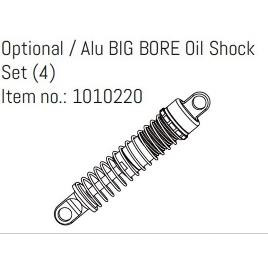 Opt. Alu BIG BORE Oil Shock Set (4)