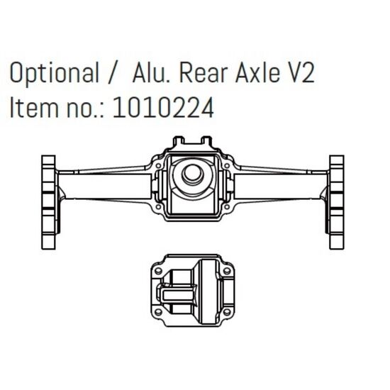 Opt. Alu Rear Axle V2 - EVO/GOAT