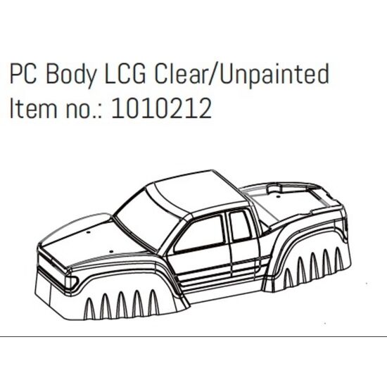 PC Body LCG Clear/Unpainted - GOAT