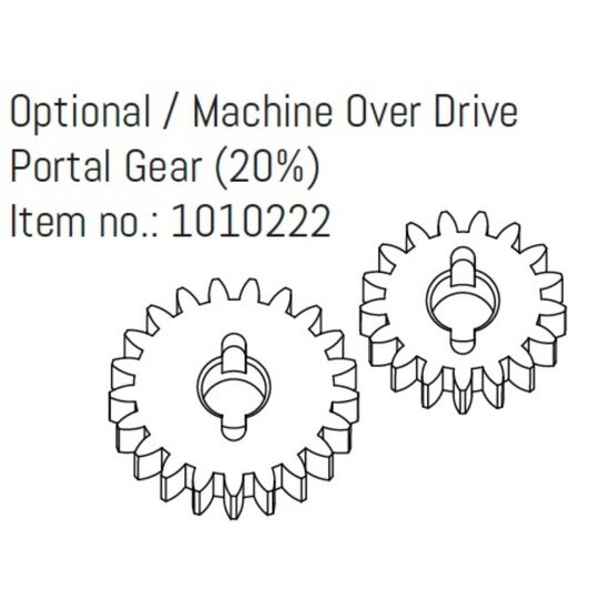Opt. Over Drive Portal Gear Set (20%) - EVO/GOAT