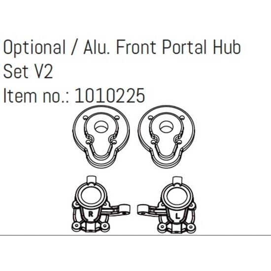 Opt. Alu Front Portal Hub Set V2 - EVO/GOAT