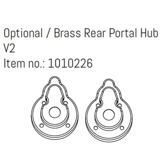 Opt. Brass Rear Portal Hub V2 - EVO GOAT