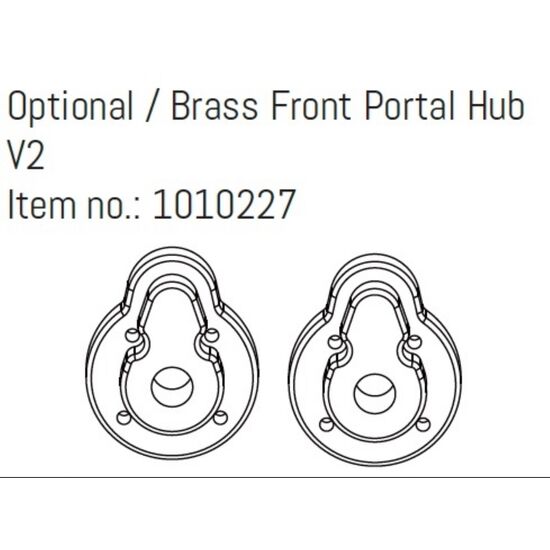 Opt. Brass Front Portal Hub V2 - EVO GOAT