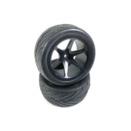 1:10 Buggy Wheel Set 6-Spoke/Street rear black (2)