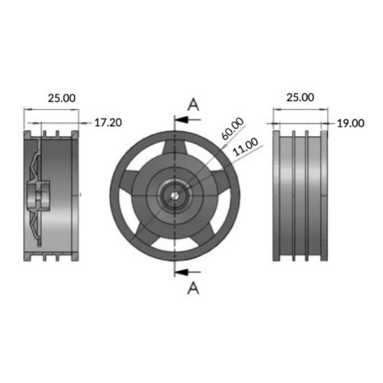 1:10 Aluminium Buggy Wheel Set 2WD front free-wheeling (2), 3 image
