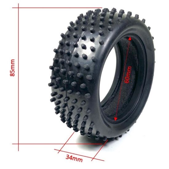 1:10 Aluminium Buggy Wheel Set 4WD front 12mm Hex (2), 4 image