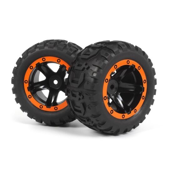 Slyder MT Wheels/Tires Assembled (Black/Orange)