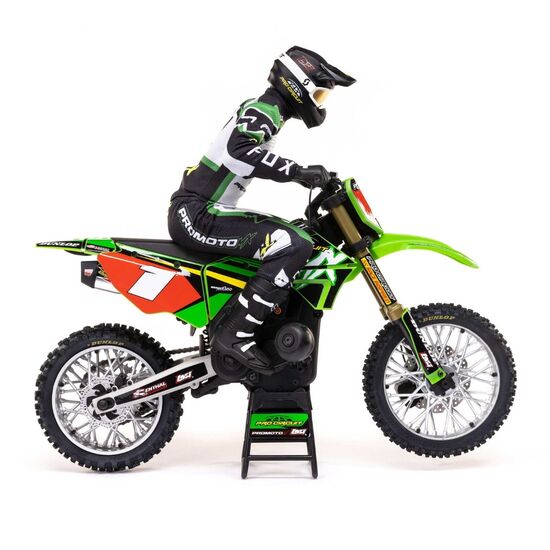 PROMOTO-MX Motorcycle RTR 1:4 EP GREEN AVEC accu & chargeur, 13 image
