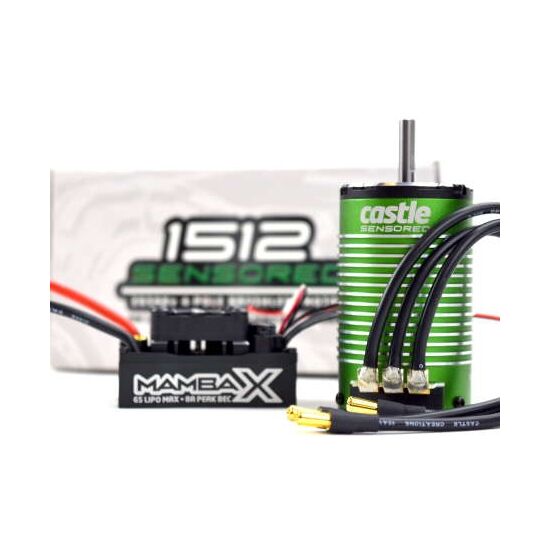 MOTEUR/VARIATEUR 1/8 1512 1800kv /MAMBA X SENSOR. 25.2V WP