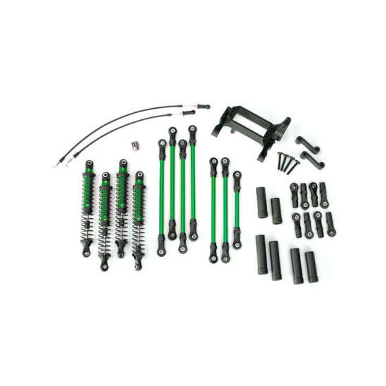 Long Arm Lift Kit, TRX-4, complete (i ncludes red powder coated links, red- anodized shocks)