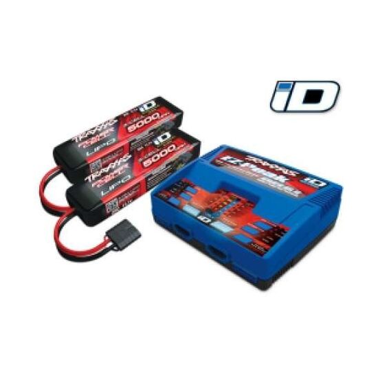 Battery/charger completer pack (inclu des #2972 Dual iD┬« charger (1), #2872 X 5000mAh 11.1V 3-cell 25C LiPo batte