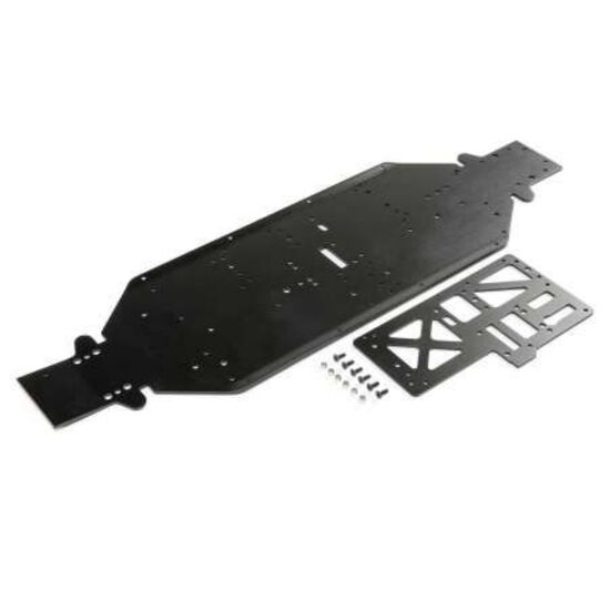 Chassis w/Brace, 4mm Black: DBXL-E 2. 0
