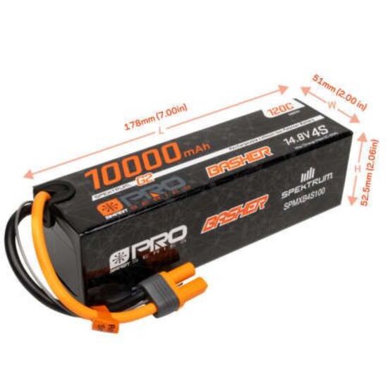 ACCU Li-Po 4S 14.8V 10000mAh 120C G2 Smart Pro Basher IC5, 3 image
