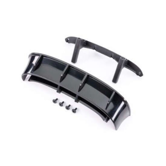 Wing, Ford Fiesta ST Rally (black)/ b ody posts, rear/ 3x8mm FCS (4) (fits #7412 series bodies)