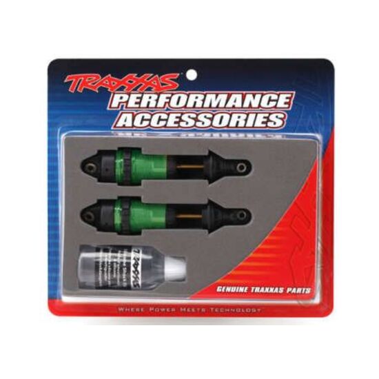 Shocks, GTR long green-anodized, PTFE -coated bodies with TiN shafts (fully assembled, without springs) (2)