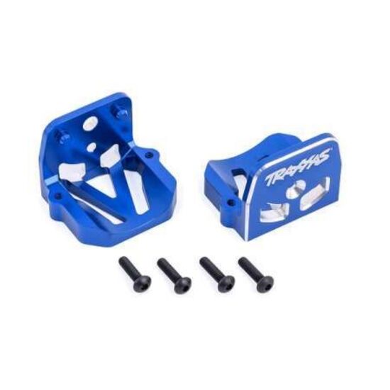 Motor mounts, 6061-T6 aluminum (blue- anodized) (front & rear)