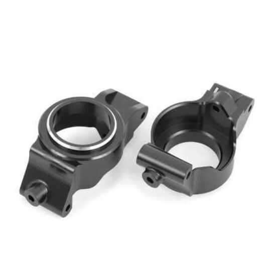 Caster blocks (c-hubs), 6061-T6 alumi num (gray-anodized), left & right