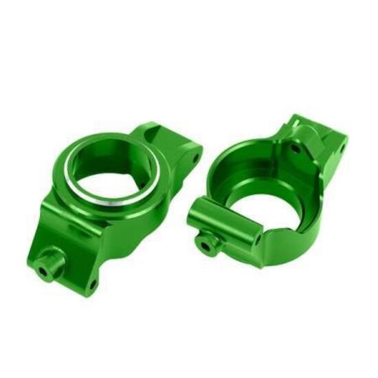 Caster blocks (c-hubs), 6061-T6 alumi num (green-anodized), left & right