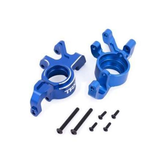 Steering blocks, 6061-T6 aluminum (bl ue-anodized), left & right