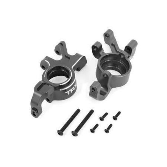 Steering blocks, 6061-T6 aluminum (gr ay-anodized), left & right