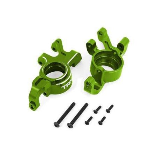 Steering blocks, 6061-T6 aluminum (gr een-anodized), left & right