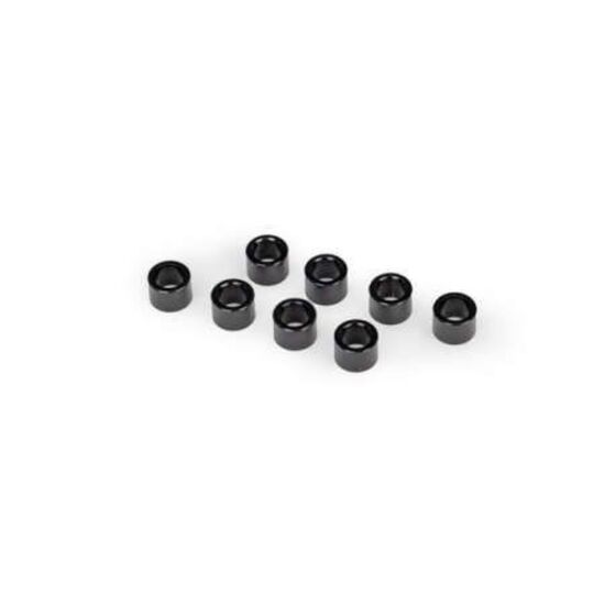 Spacer, shock cap, 6061-T6 aluminum ( black-anodized) (8)
