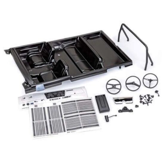 Interior, Chevrolet Blazer (1969 -197 2) (black) (includes rollbar, gauge b ezel, steering wheel and column, shif
