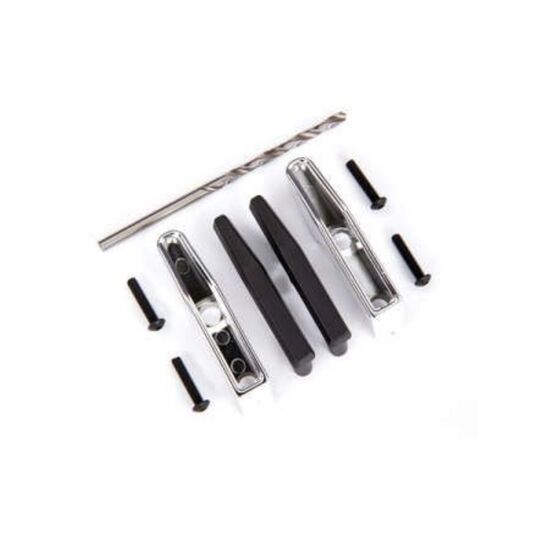 Bumper pads/ bumper guards (chrome)/ 2.5x10 BCS (4)/ 2.7mm drill bit (fits #9126 or #9127 front bumpers)