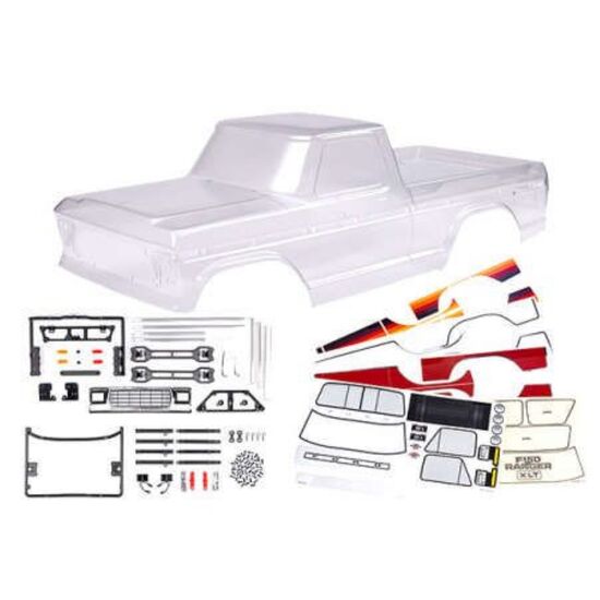 Body, Ford F-150 (1979) (clear, requi res painting)/ decals/ window masks ( includes grille, side mirrors, door h