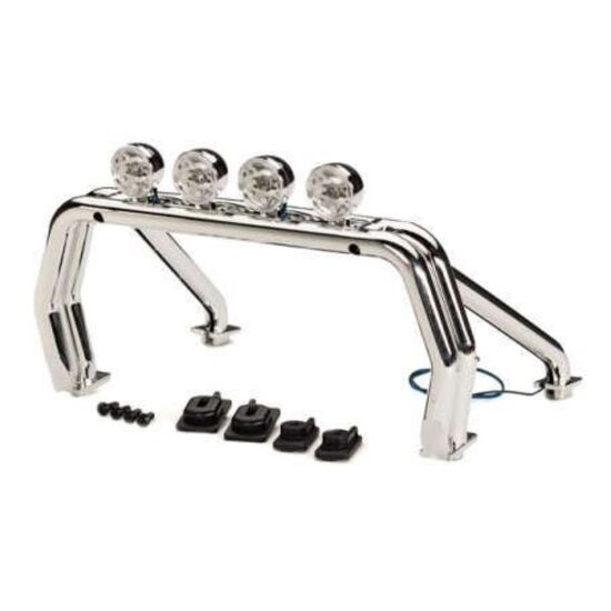 Roll bar (assembled with LED light ba r)/ roll bar mounts, left & right/ 2. 6x12 BCS (self-tapping) (4)/ 2.5x15 C