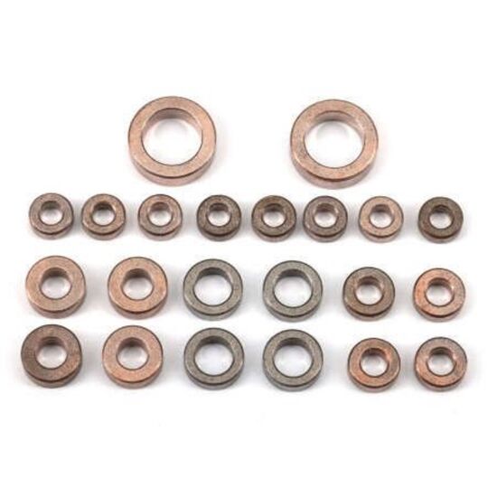 Bushing set, self-lubricating, comple te (3x6x2.5mm (8), 5x8x2.5mm (4), 4x8 x3mm (4), 8x12x3.5mm (2), 3.5x7x2.5mm