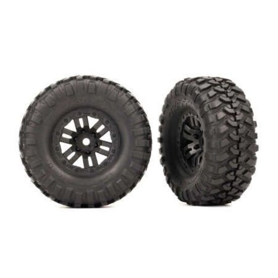 Tires & wheels, assembled (black 1.0' wheels, Canyon Trail 2.2x1.0' tires) (2)