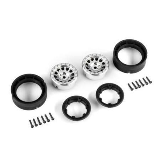 Wheels, 1.0', Method Race Wheels 105 Beadlock (satin chrome, beadlock) (2)