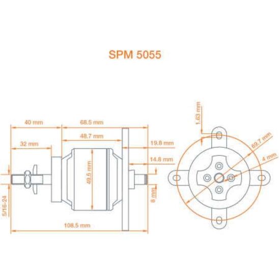 MOTEUR 5055 500Kv BRUSHLESS MOTOR Outrunner, 3 image