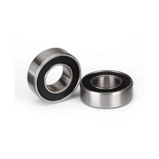Ball bearings, black rubber sealed (6 x12x4mm) (2)