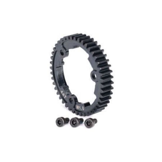 Spur gear, 44-tooth (machined, harden ed steel) (wide face) (1.0 metric pit ch)