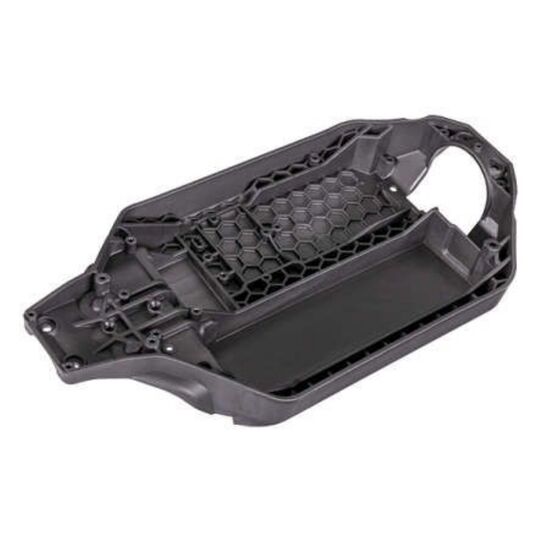 Chassis, charcoal gray (162mm long ba ttery compartment) (fits flat style b attery packs) (use only with #7430R f