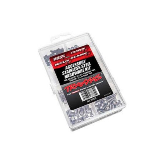 Hardware kit, stainless steel, Hoss 4 X4 VXL/Slash 4X4/Stampede 4X4/Rustler 4X4 (contains all stainless steel ha