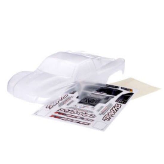 Body, Slash 4X4, heavy duty (also fit s Slash VXL & Slash 2WD) (clear, requ ires painting)/ window masks/ decal s