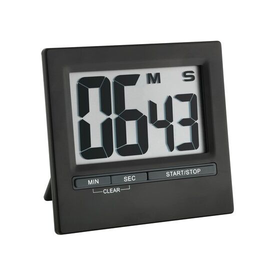 TFA Timer mit Stoppuhr Digital, schwarz