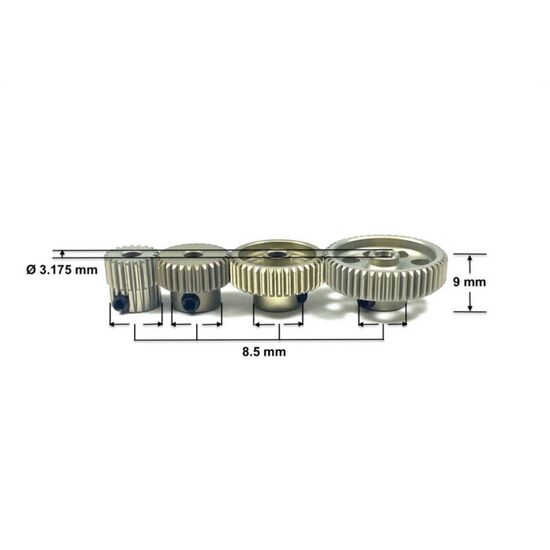 Pignon en Aluminium 64dp - 21T, 2 image