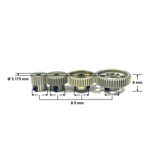 Pignon en Aluminium 64dp - 50T, 2 image
