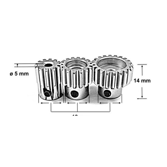 Stahl Ritzel 32dp/Modul 0.8 - 18Z, 2 image