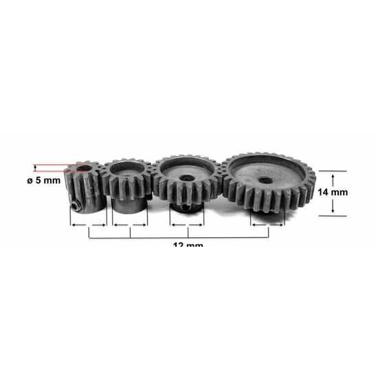 Stahl Ritzel Modul 1.0 - 18Z, 2 image