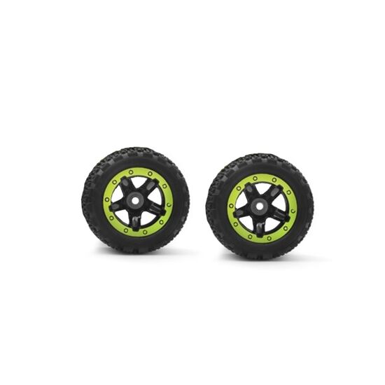 Slyder ST Wheels/Tires Assembled (Black/Green)